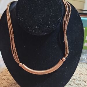 Source Unknown Copper Beaded Necklace